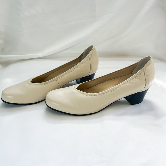 David Tate Women's Madera Bone Lamb Block Heel Shoes - Picture 2 of 15